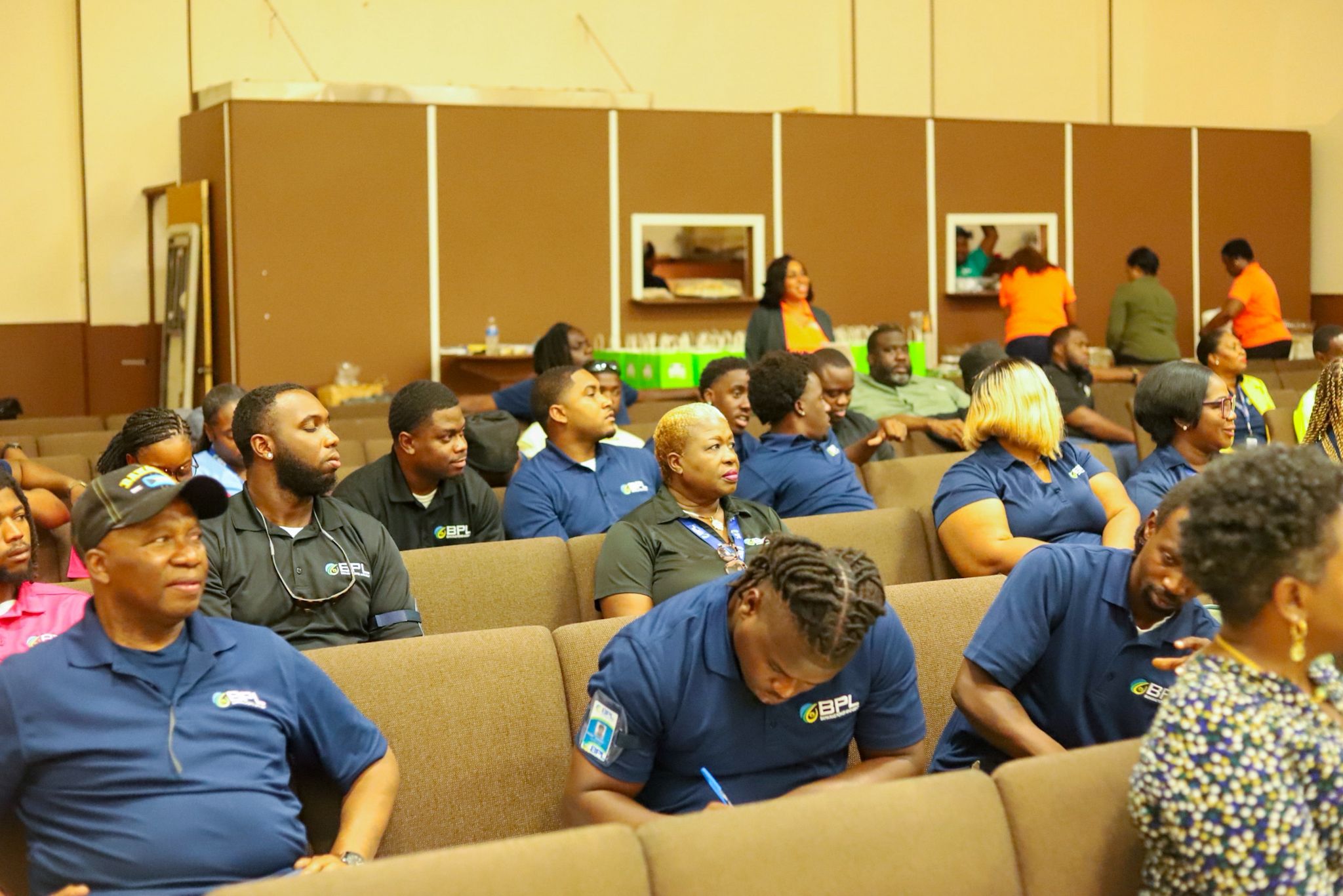 BPL staff seated during memorial seminar in Abaco