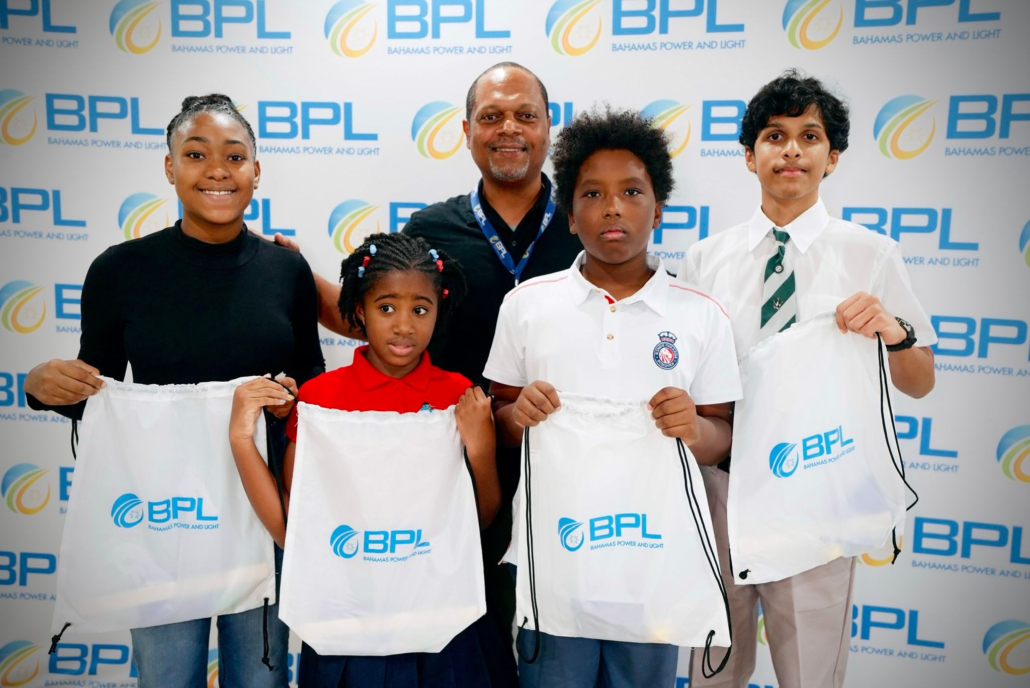 Bahamas Youth Chess Team with BPL COO Anthony Christie