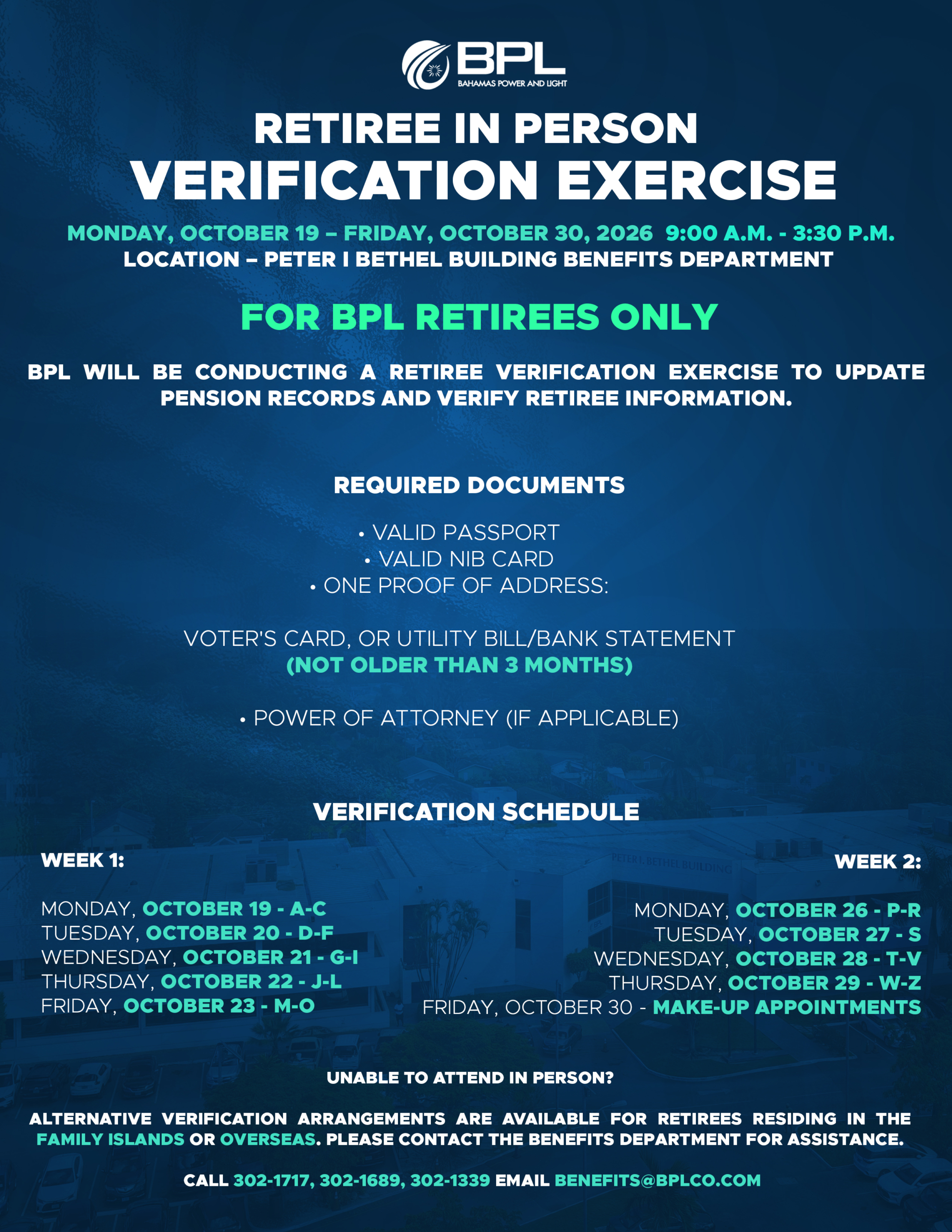 Retiree In Person Verification Exercise - Final